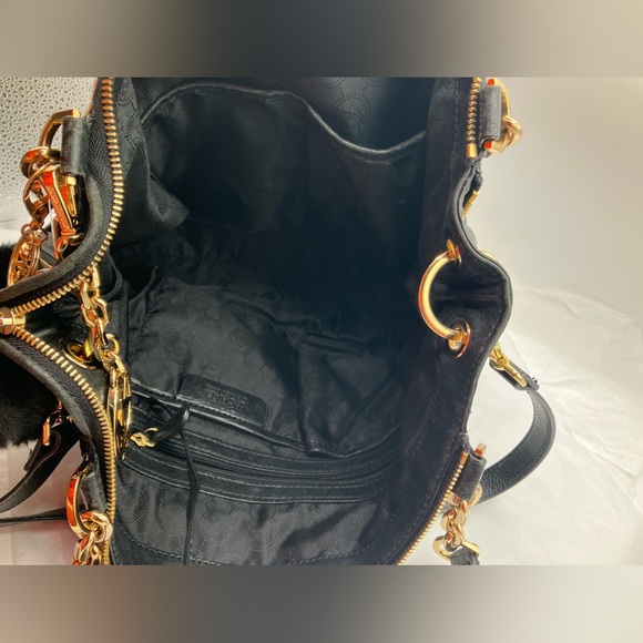 Michael Kors Black and Leopard Print Shoulder Bag BRAND NEW - Picture 9 of 11